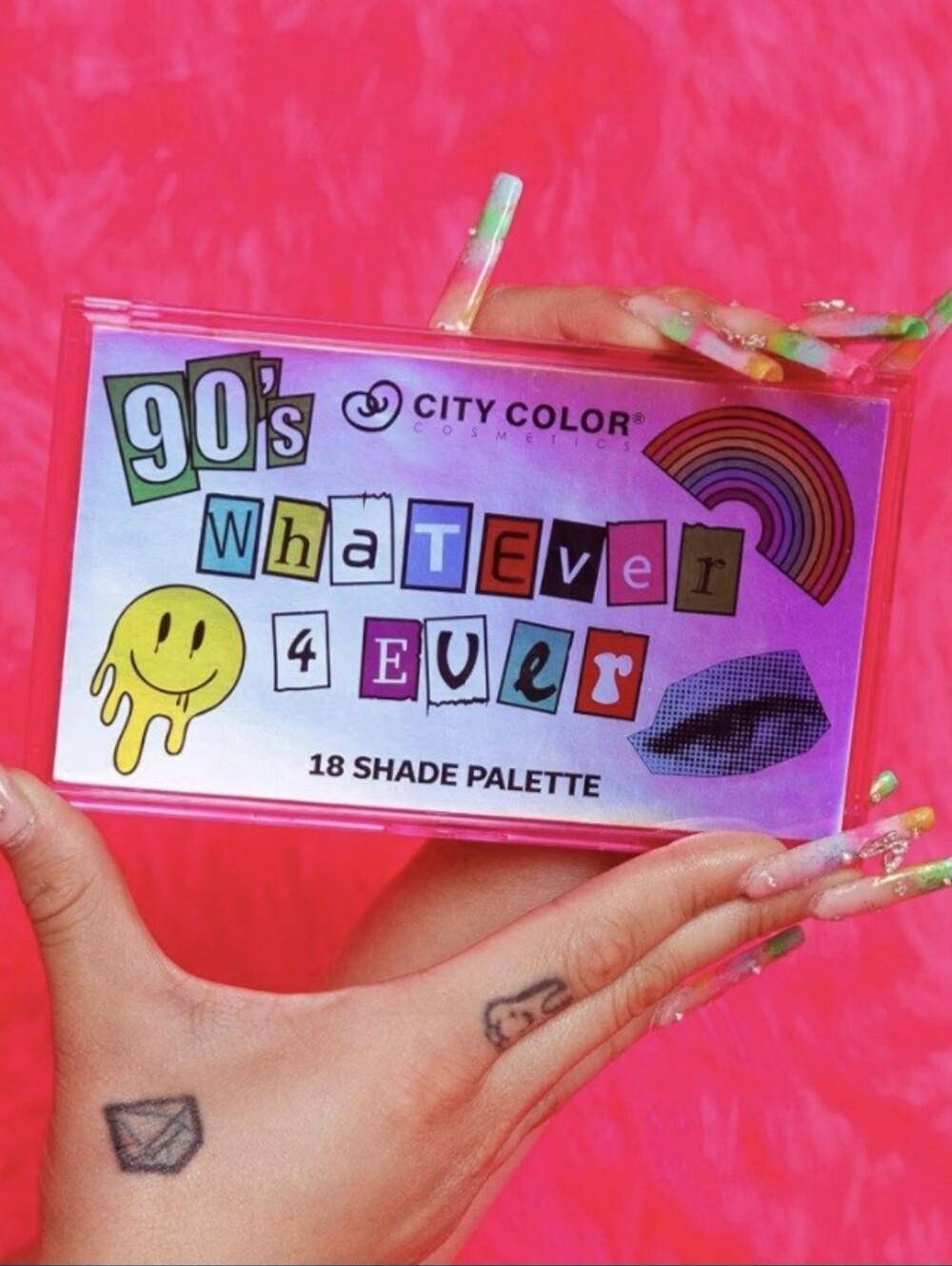 CITY COLOR 90's Whatever 4 Ever Eyeshadow Palette- 18 Shades - Picture 2 of 7
